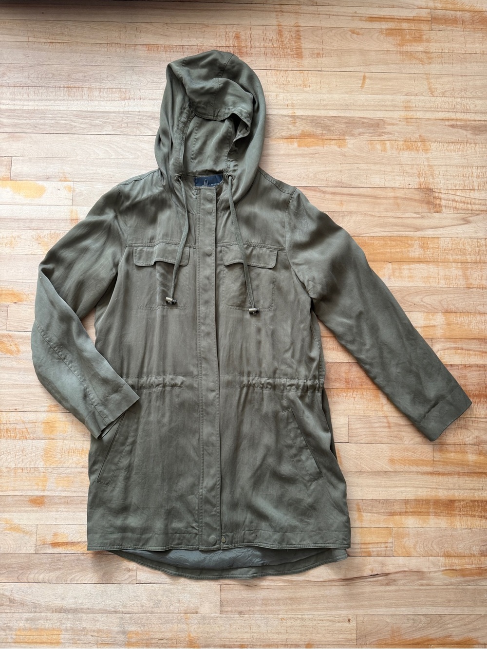 Scotch & Soda | Lightweight Olive Hooded | Eco-Friendly Tencel | Anorak Jacket